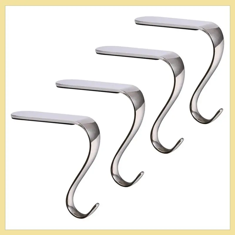 TTKK-크리스마스 스타킹 홀더 크리스마스 벽난로 걸이 후크 휴일 맨틀 화환 클립 금속 그립 4개 세트(골드) 내구성