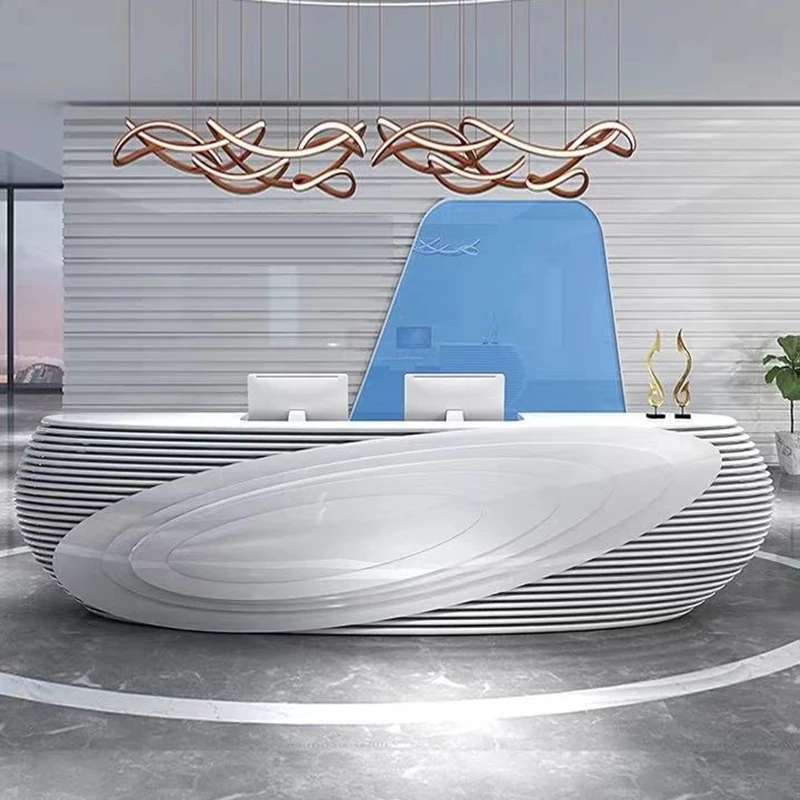 

Reception Register Desk Executive Front Modern Service Premium Desk Cabinet Cashier Rezeption Desk Beauty Modern Furniture