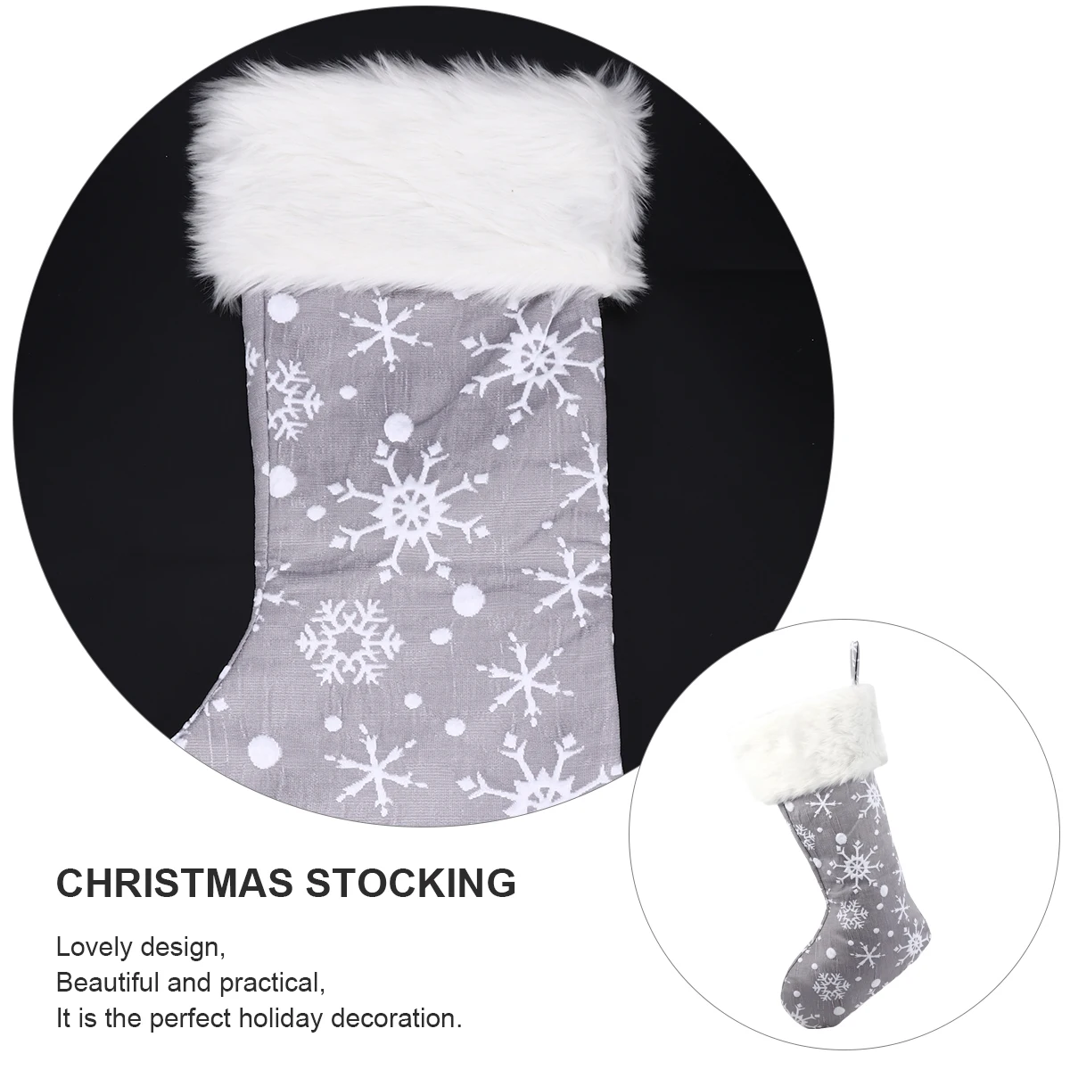 

Christmas Stocking Gift Bag Knitted Socks Decorations New Year Gifts Wear Resistant Eco Friendly Hanging Pouch Sweets