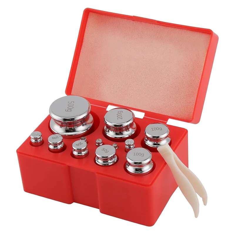 Pesas de calibración AT51-Steel, kit de pesas de calibración de báscula con caja de almacenamiento