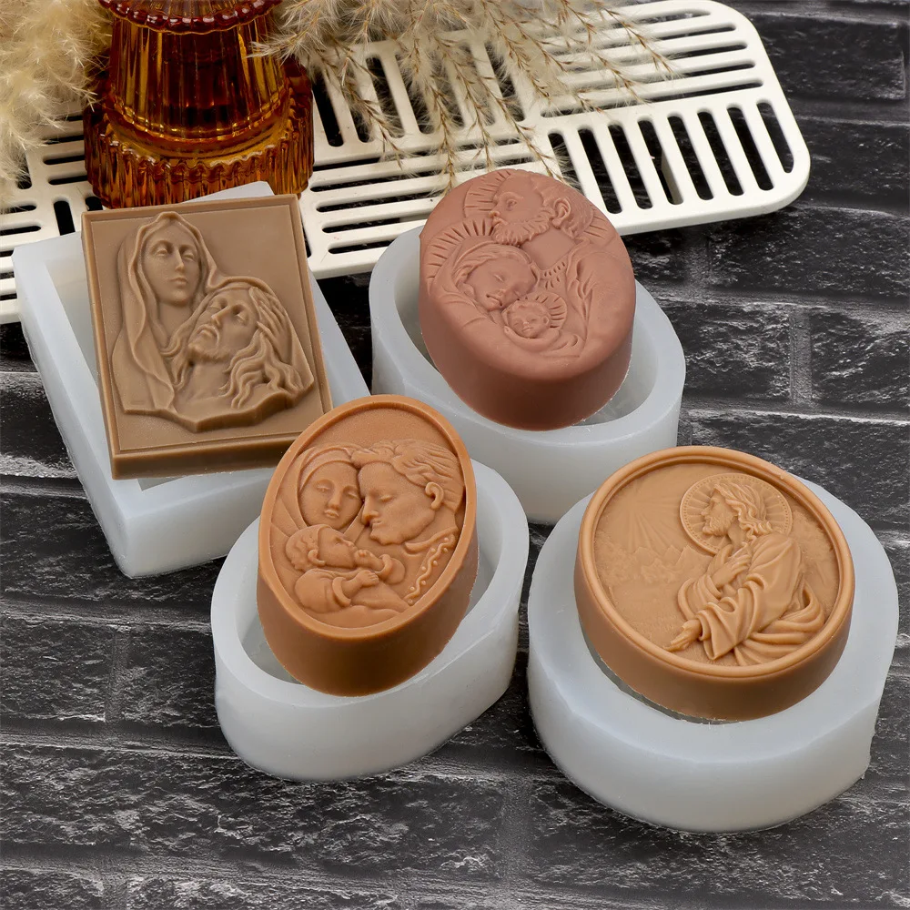 

Round Silicone Molds Fondant Soft Scented Candle Oval Virgin Plaster Decoration Epoxy Resin Molds Handmade Soap Making Kit