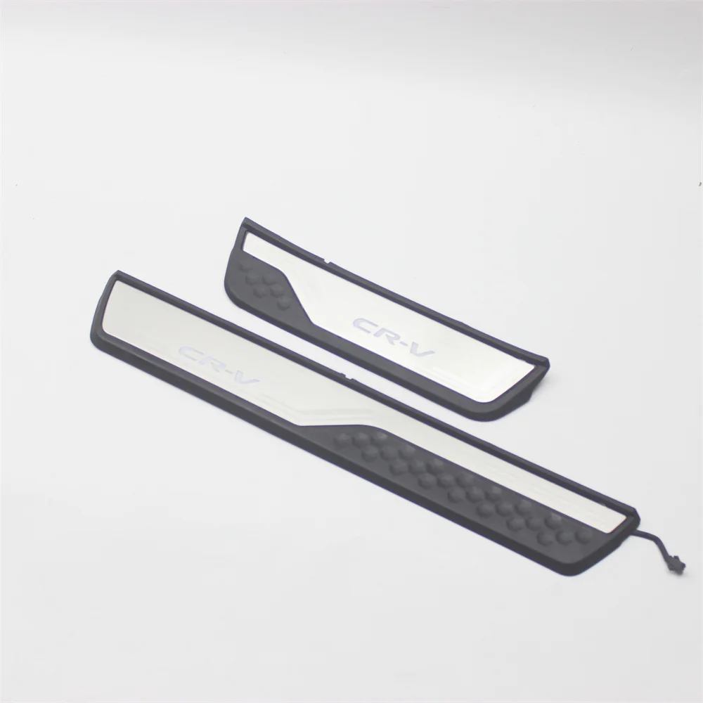Car Styling Stainless Steel ABS Led Door Sill Scuff Plate Guard Sills Protector Trim For Honda CRV CR-V 2017-2020
