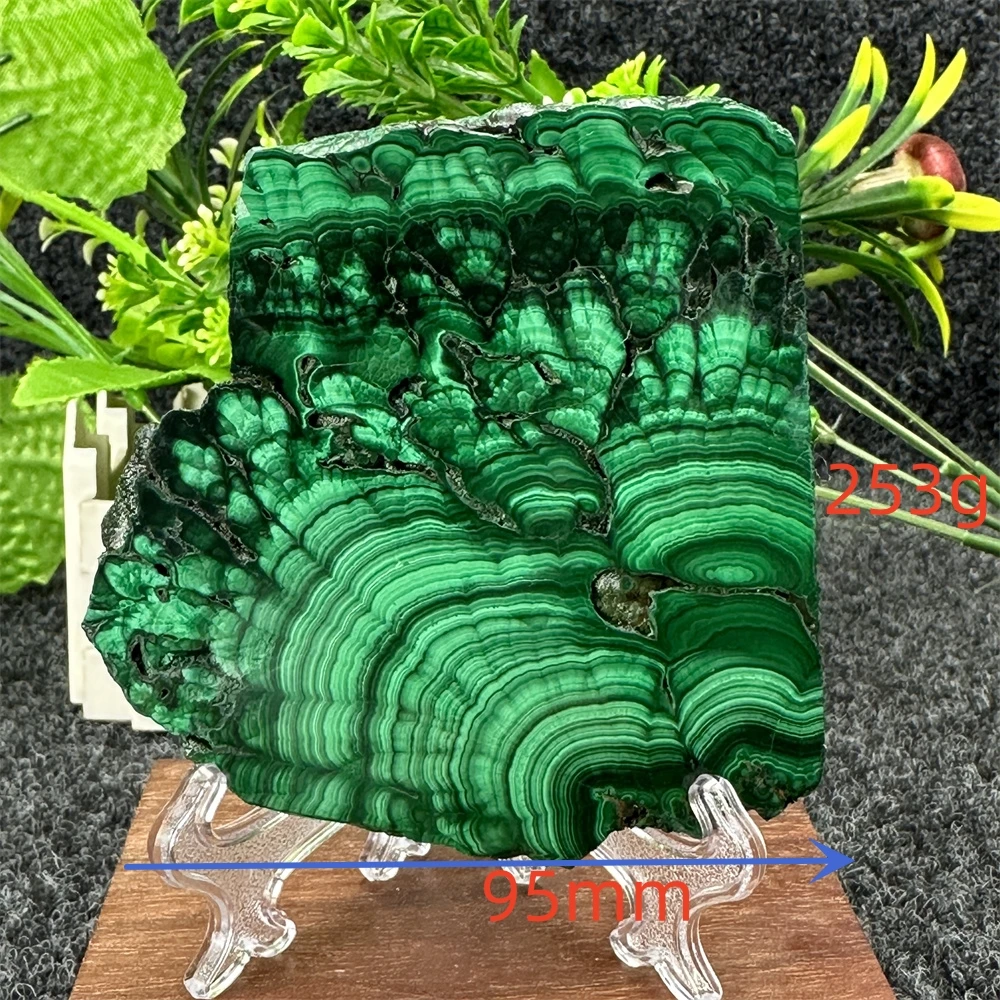 Natural Malachite Crystal Rough Sliced ​​Polished Healing Gem Slate Home Decor Meditation Spiritual Energy Feng Shui Witchcraft