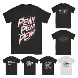 Wars TIE Fighter Pew Pew Pew Retro Comic Design Men's T Shirt Fun Tees Funny Sci-fi Space Star T-Shirt Cotton Classic Clothing