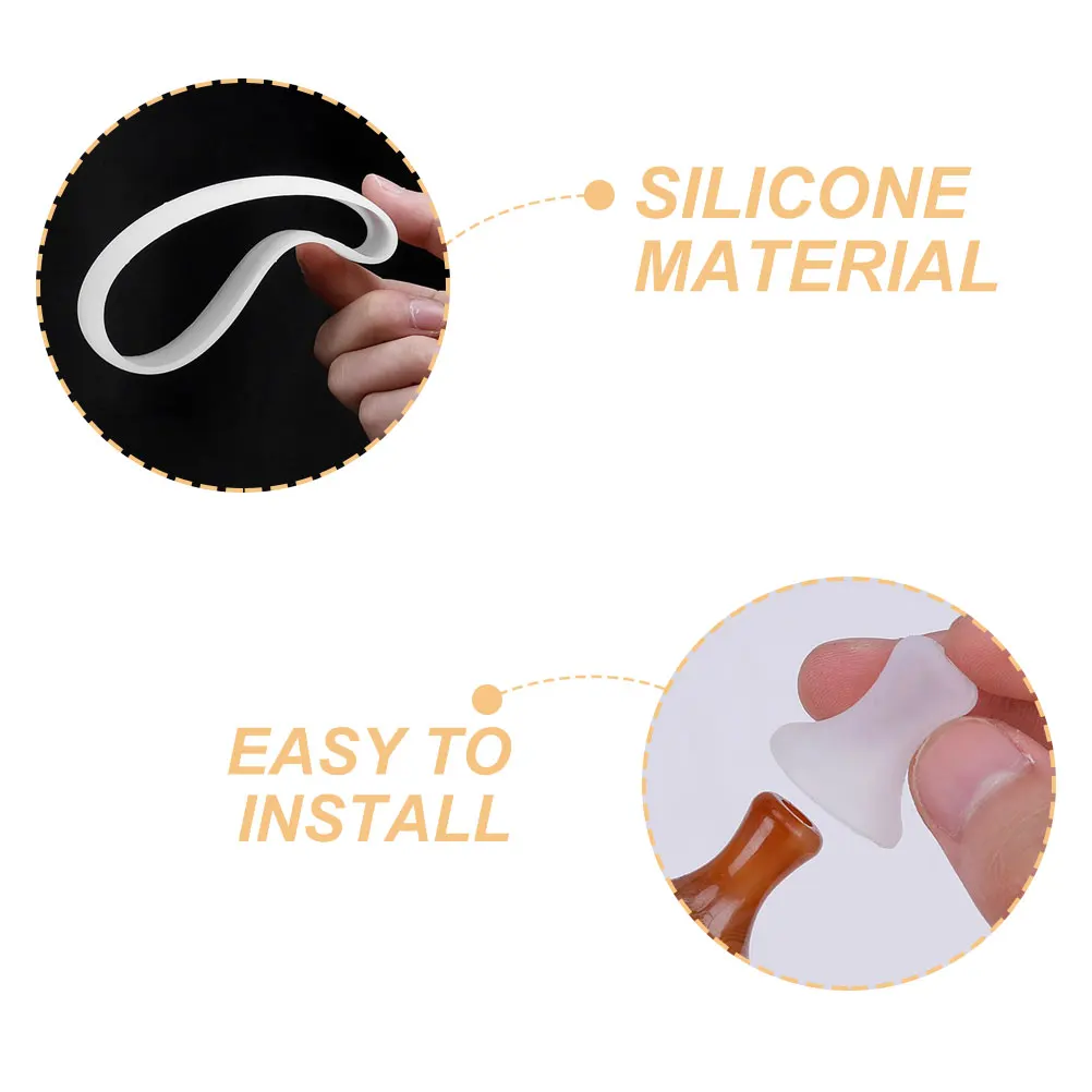 

3 Pcs Silicone Case Mouth Blowing Cover for Silica Gel Cucurbit Flute Sleeves Replacements