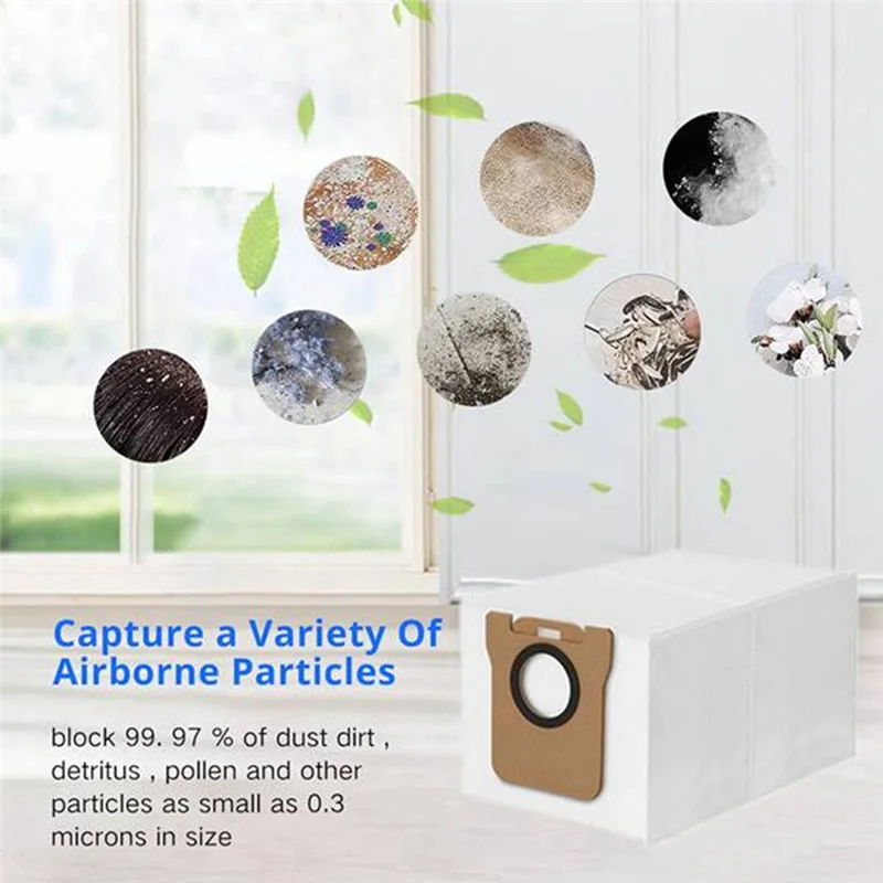 A21F-12PCS For JONR P20 Pro Robot Vacuum Cleaner Accessories Replacement Washable Side Brush Mop Cloth Dust Bag