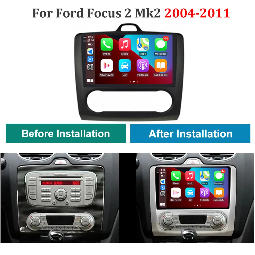 Android OS GPS Navi Screen for Ford Focus 2 Mk2 2004 - 2011 Car Multimedia Radio Video Player Wireless Carplay DSP Stereo BT