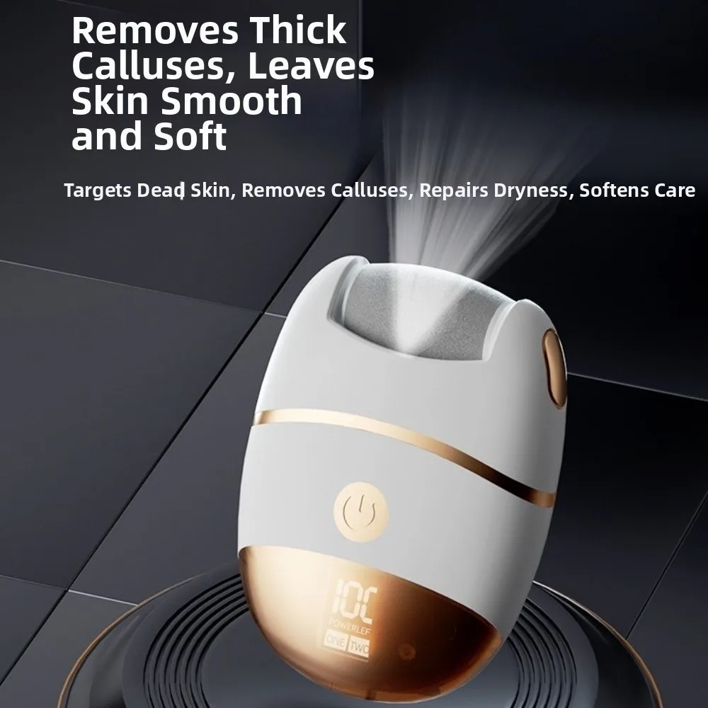 Portable Rechargeable Electric Foot File with LCD Display with 5 Interchangeable Grinding Heads Electric Foot Grinder
