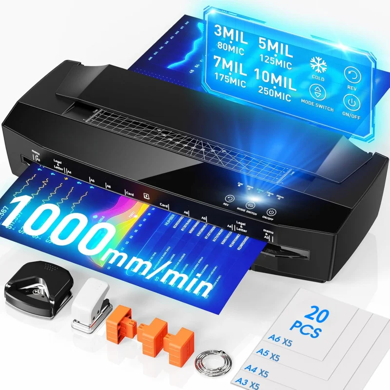 

Multifunctional HeavyDuty Laminating Machine12in1The large laminating machine features rapid preheating and anti-clogging design