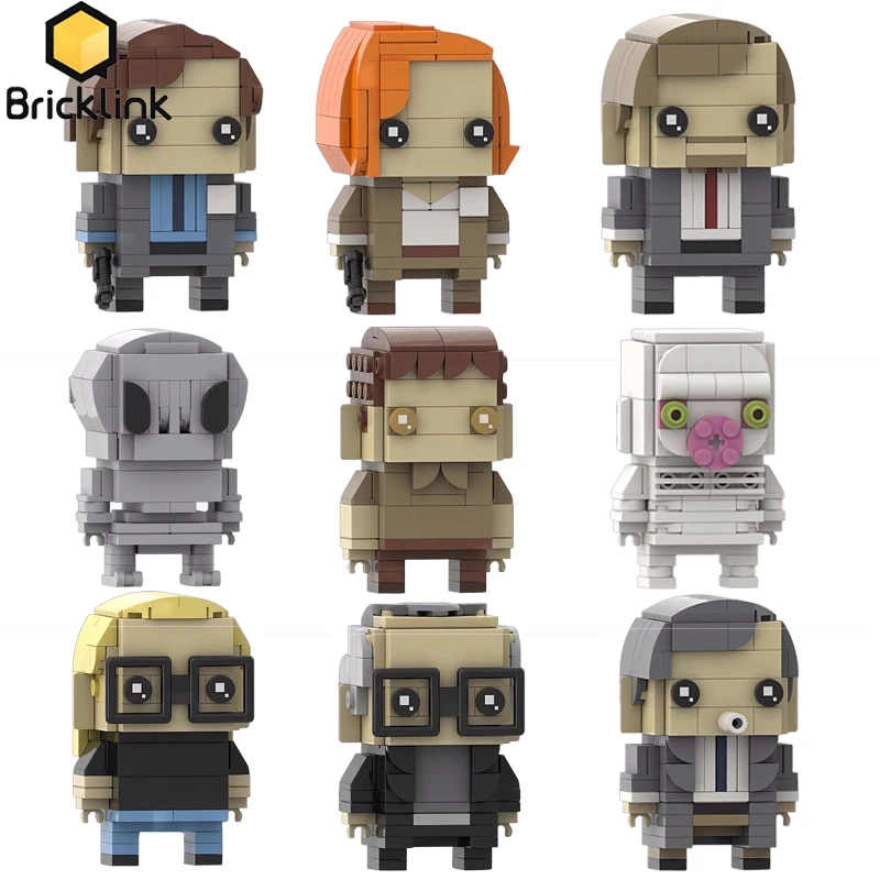 

Bricklink MOC Ideas Movie The X-Files Action Figures Brickheadz Collection Sets Fox Mulder Dana Scully Building Blocks Toys Gift