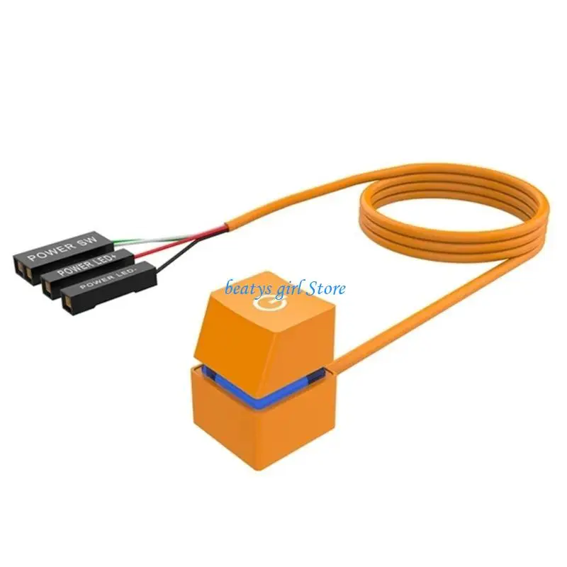 

C7AB PC Computer Case Power Supply Supplies on/Off Resets Push Button LED Light Switches