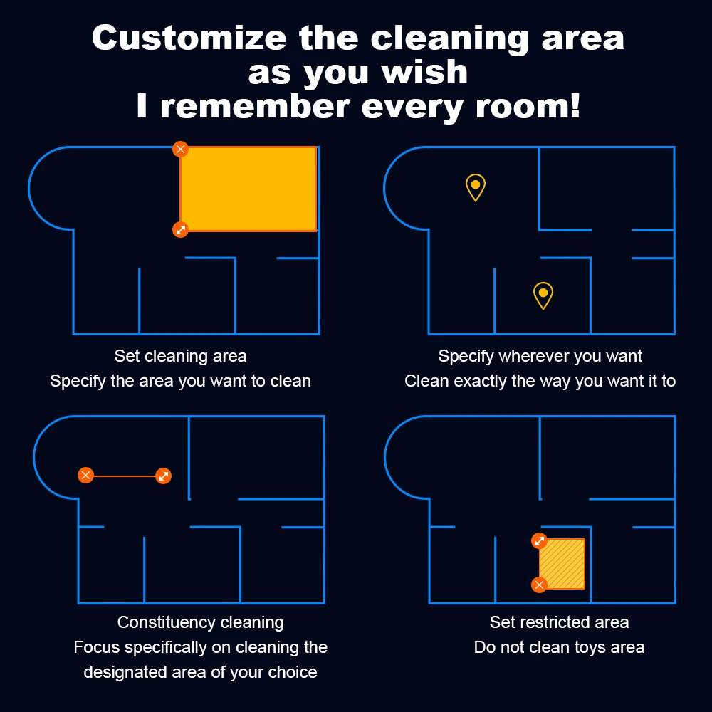 Robot Vacuum Cleaner & Mop ,Wet Dry Cleaning,Self Empty,Multi-floor Map,6500Pa,Carpet Boost,Anti-Tangle Brushes view 4