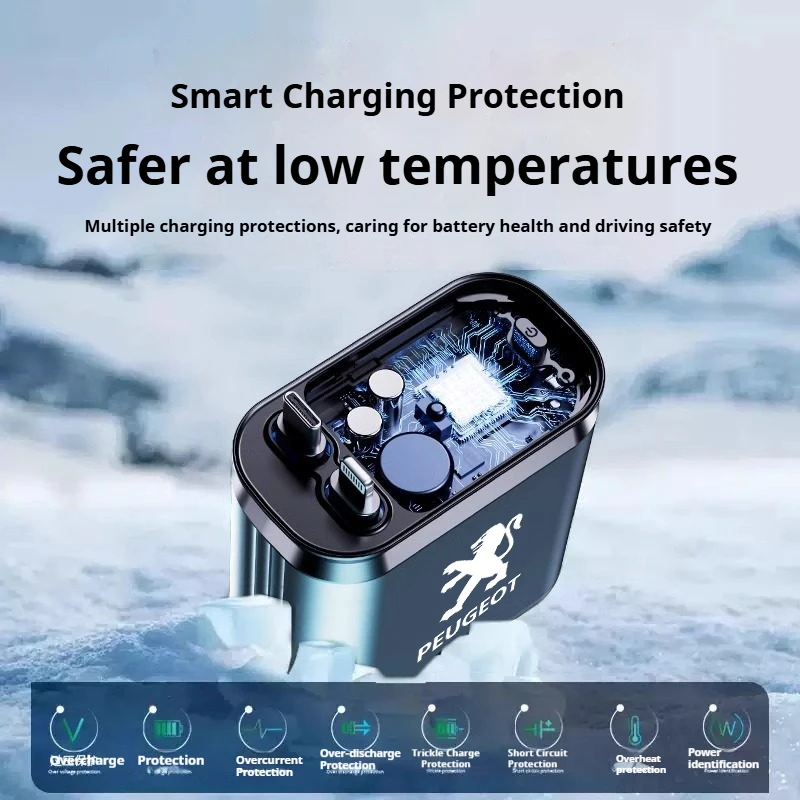

Four-in-one fast charging with retractable cable suitable for Peugeot 408 4008 308 3008 Rifter 5008 508 208 RCZ auto parts tools
