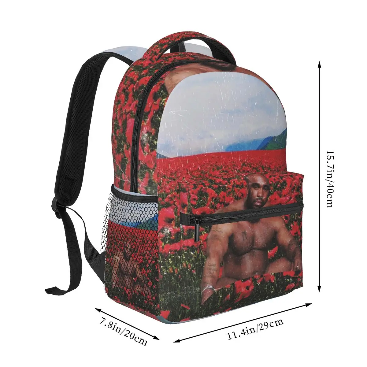 Barry Wood On A Flower Field Backpacks Boys Girls Bookbag Children School Bags Cartoon Kids Rucksack Shoulder Bag Large Capacity