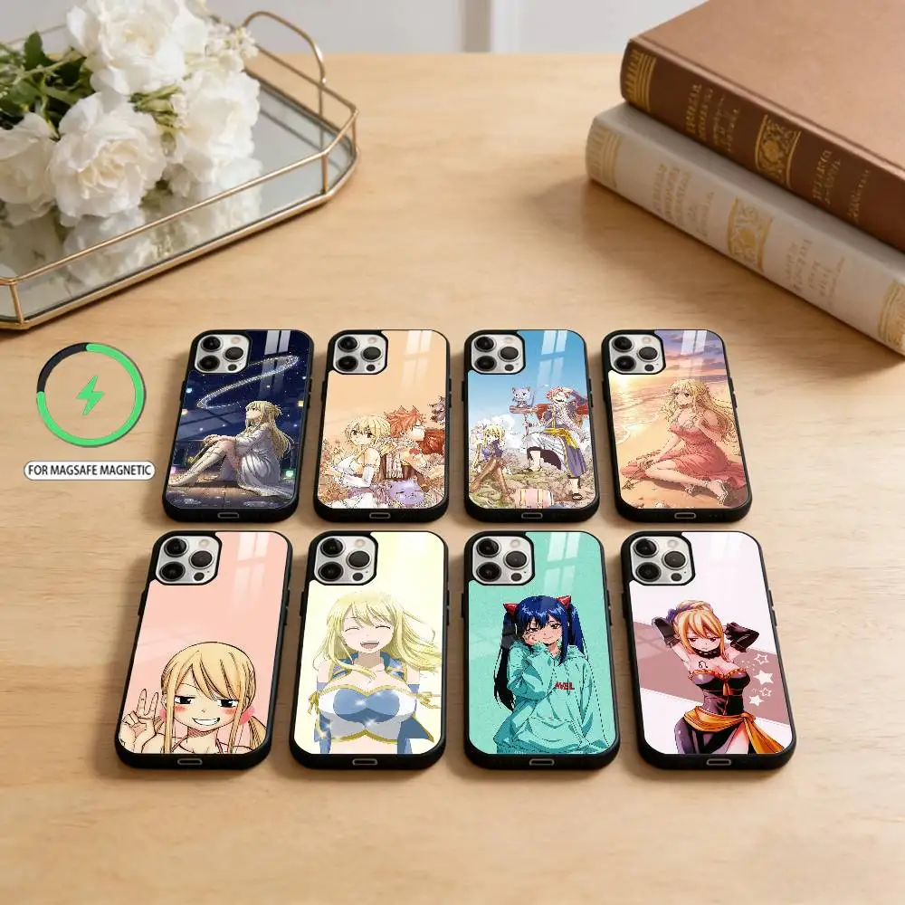 

F-Fairy Tail L-Lucy H-Heartfilia Phone Case For iPhone17,16,15,14,13,12,11 Plus,Pro Max Magnetic For Magsafe Wireless Charging