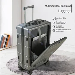 Rechargeable 20Inch Luggage Business Trolley Case24Boarding Travel Luggage-Inch Front Opening Multifunctional Luggage