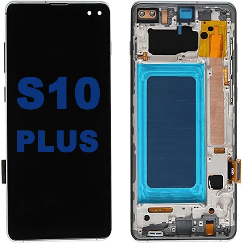 

Cell Phone LCD Display LCD Screen for Galaxy S10+ Digitizer Full Assembly with Frame Replacement Part