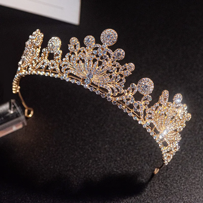 

CC винтажная корона для свадьбы, женские аксессуары, свадебные повязки на голову, обручальные украшения для волос, золотые, серебряные, цветные хрустальные коронки HS68