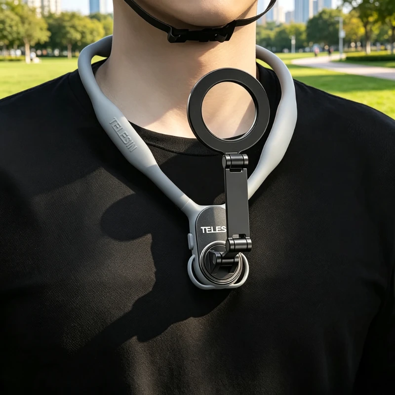 Magnetic Phone Neck Holder POV Chest Mount Hands Free Stabilized Body Worn Holder for Fishing Cycling Vlog Outdoor Use 휴대폰 넥홀더