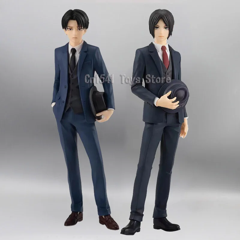 애니메이션 Levi Ackerman 피규어 세트 공격 타이탄 액션 피규어, GSC Eren Yaeger 피규어 모델, PVC 데스크탑 장식 장난감 선물