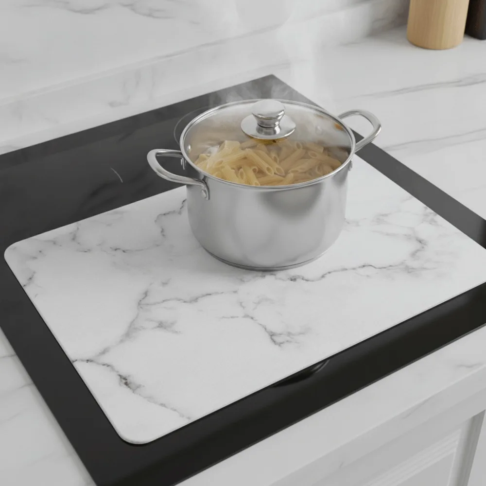 Silicone Induction Cook-top Mat Non-Slip Heat-resistant Cook-top Protector Rectangular Large-sized Pot Mat