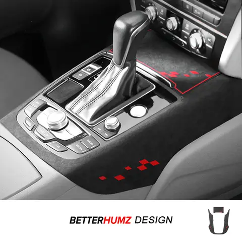 아우디 A6 C7 A7 4G8 2012-2018 알칸타라 센터 콘솔 수납함 패널 트림 스티커 자동차 실내 튜닝 액세서리