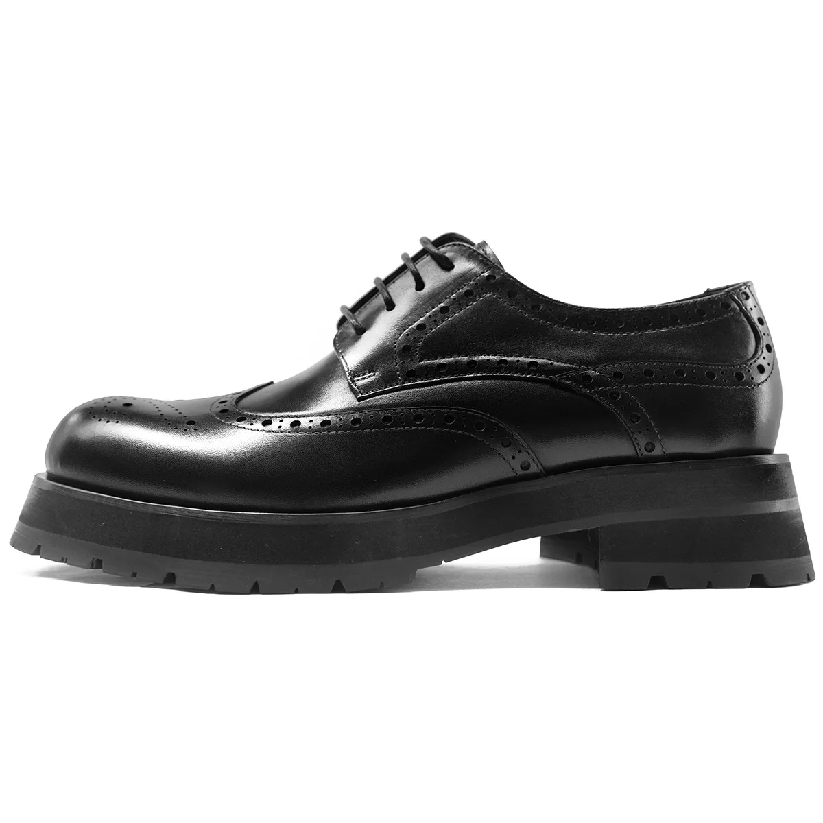 

New Men's Cowhide Business Casual Leather Shoes Fashion Formal Round Toe Lace Up Men Shoes