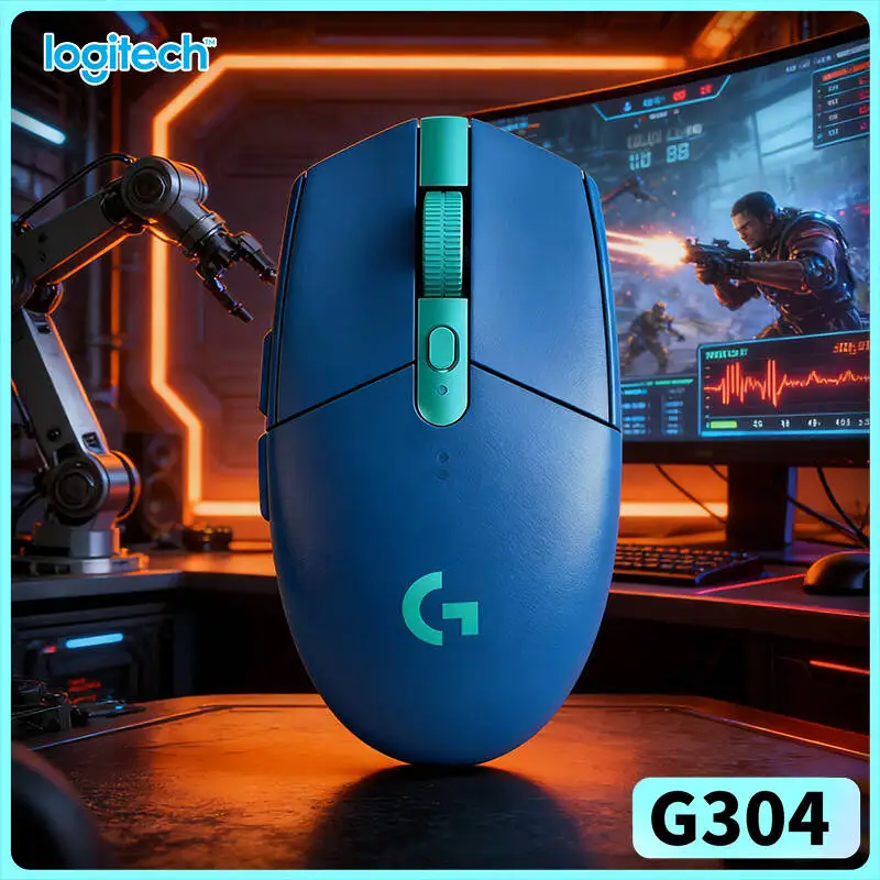 Logitech G304 Wireless Gaming Mouse 12000 DPI HERO Sensor LIGHTSPEED 1ms 9-Month Battery School Reliable Users