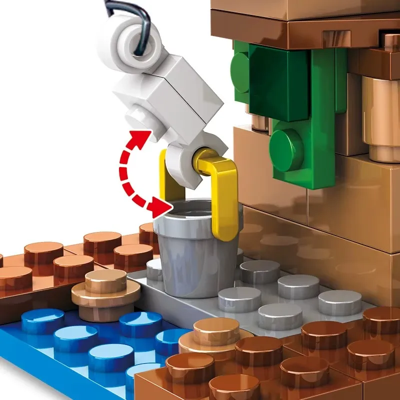 My World Tree House Building Blocks Set - Children's DIY Bricks Toy Gift with 3 Mini Figures 1 Bag