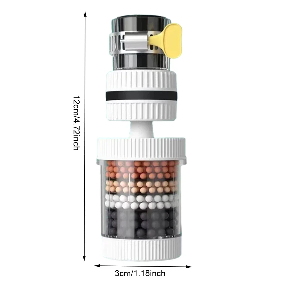 Universele douchekraan 6-lagen kraan waterfilter kraan luchtreiniger spatwaterdichte waterbesparende waskolf voor badkamer thuis keuken