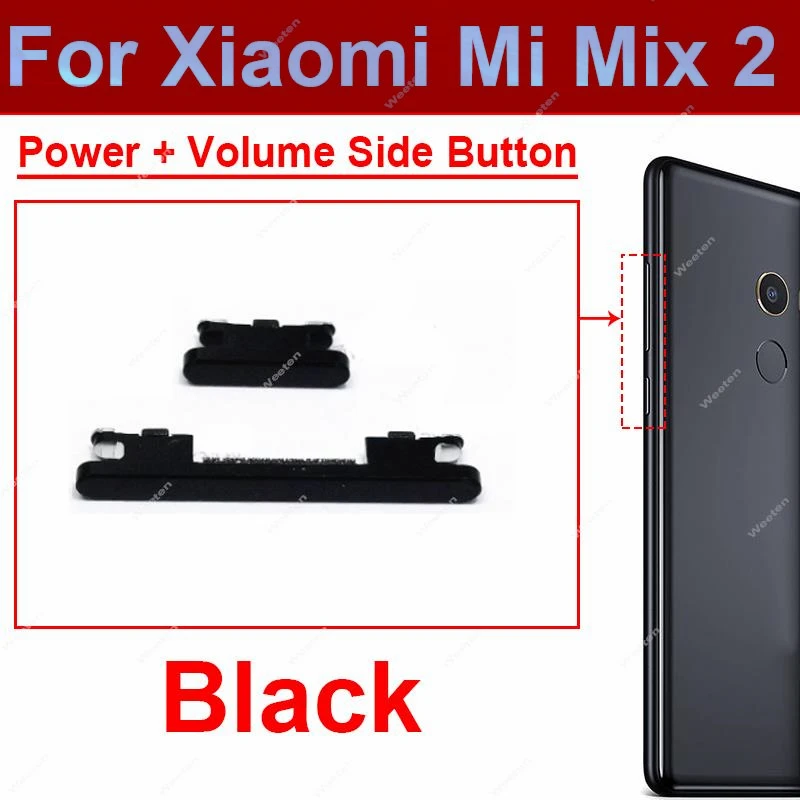 

Кнопки питания и громкости для Xiaomi Mi Mix 2 Mix2, Боковая кнопка ВКЛ./ВЫКЛ., кнопка включения и уменьшения громкости, боковые кнопки переключателя, запасные части для ремонта