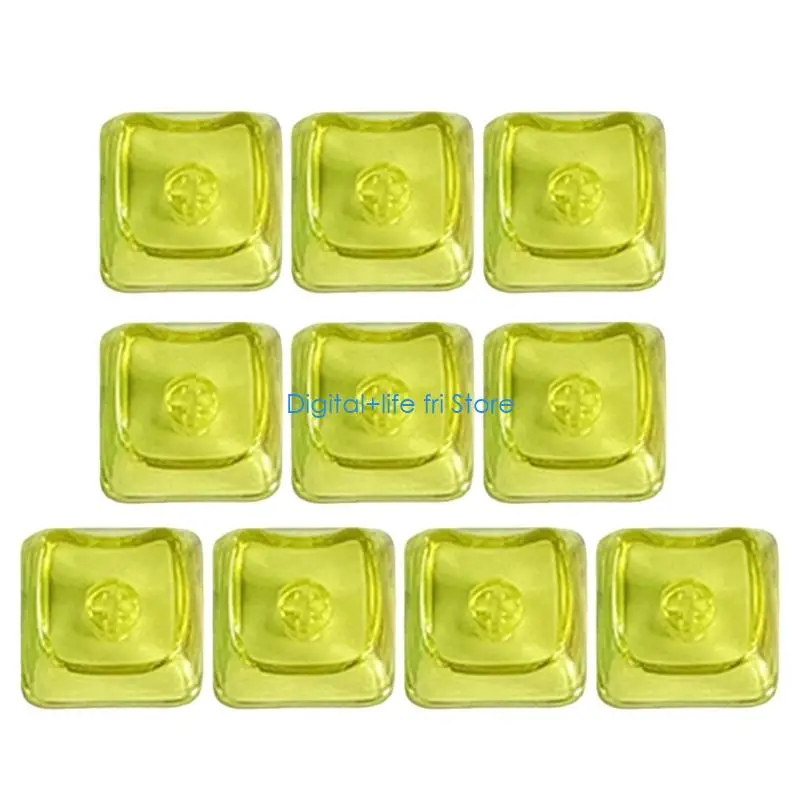 E06D 10PCS X Stem Keycaps Durability For Mechanical Keyboards Color Transparent