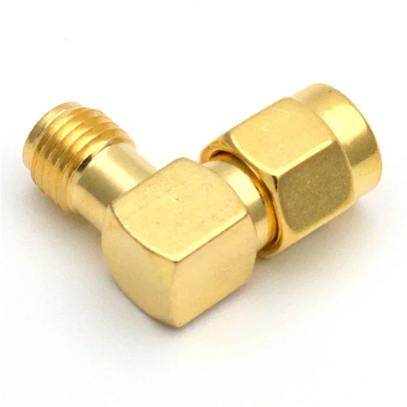 Male Plug & Female Jack Right Angle RF Coaxial Connector Adapter SMA / RP-SMA To SMA / RP SMA