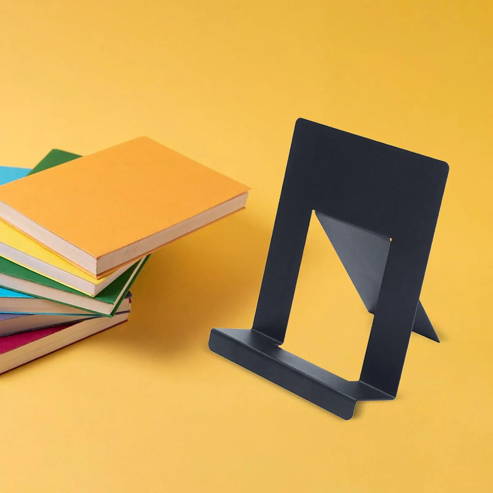 Metal Desk Book Stand 75 Degree Tilt Ergonomical Design Versatile 7.8inchx10inch Portable for Home, Office Textbook Stand