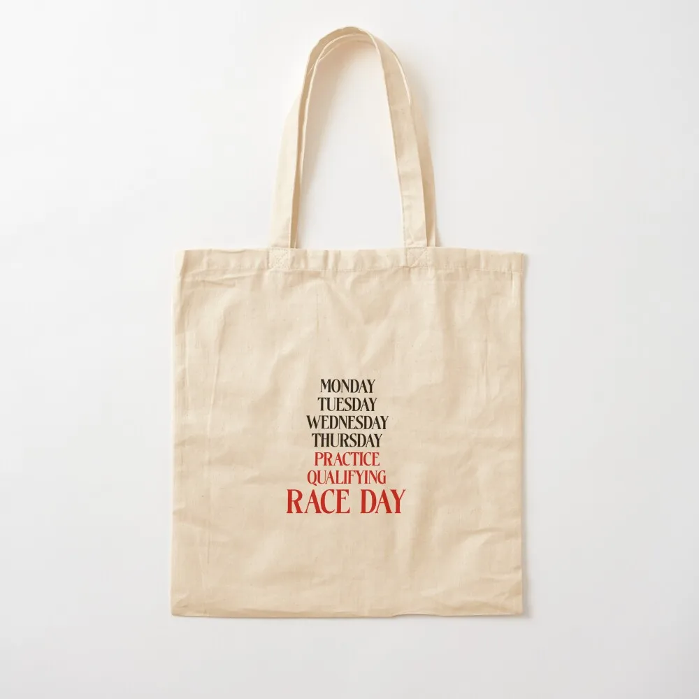 F1 Race Week Schedule - Mon to Race Day Tote Bag