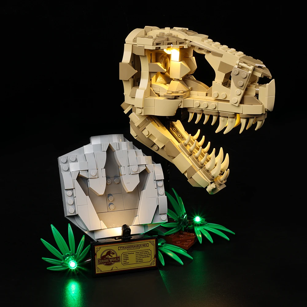 ชุดไฟแอลอีดีสำหรับฟอสซิลไดโนเสาร์76964: t.rex Skull บล็อกตัวต่อ DIY ชุดของเล่นเพื่อการศึกษาของเด็ก (ไม่รวมบล็อค)