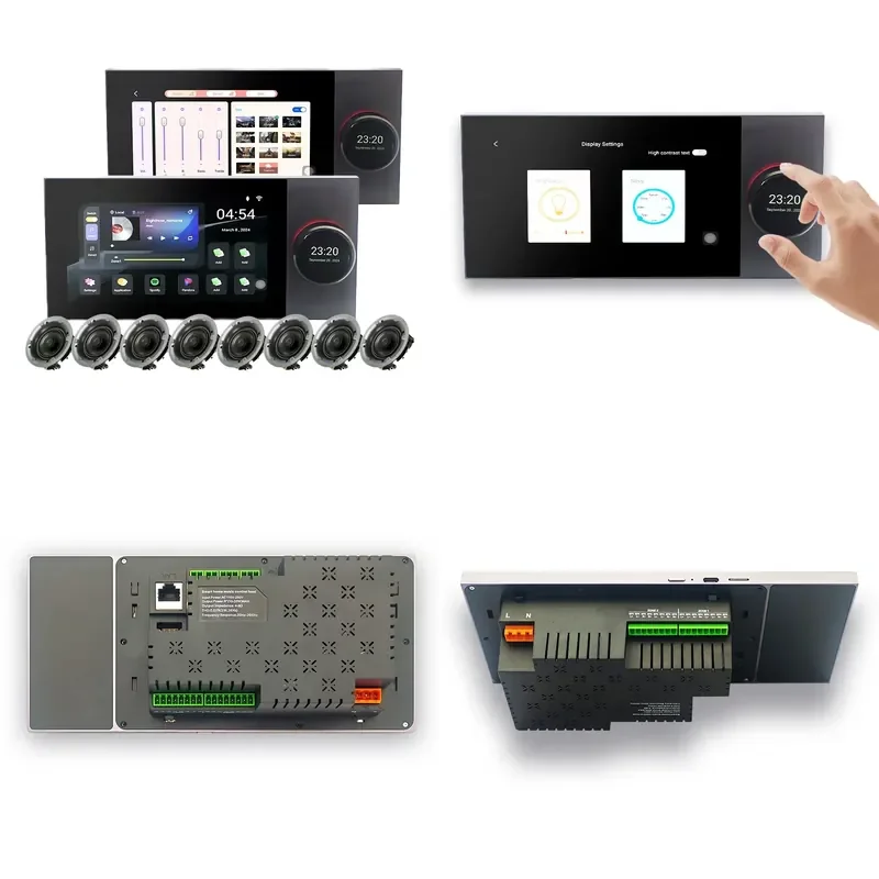 for Tuya 7 inch Smart Home Zigbee Gateway Touch Screen Control Music Panel 8 Wire Speaker Amplifier Smart Home Kits Systems
