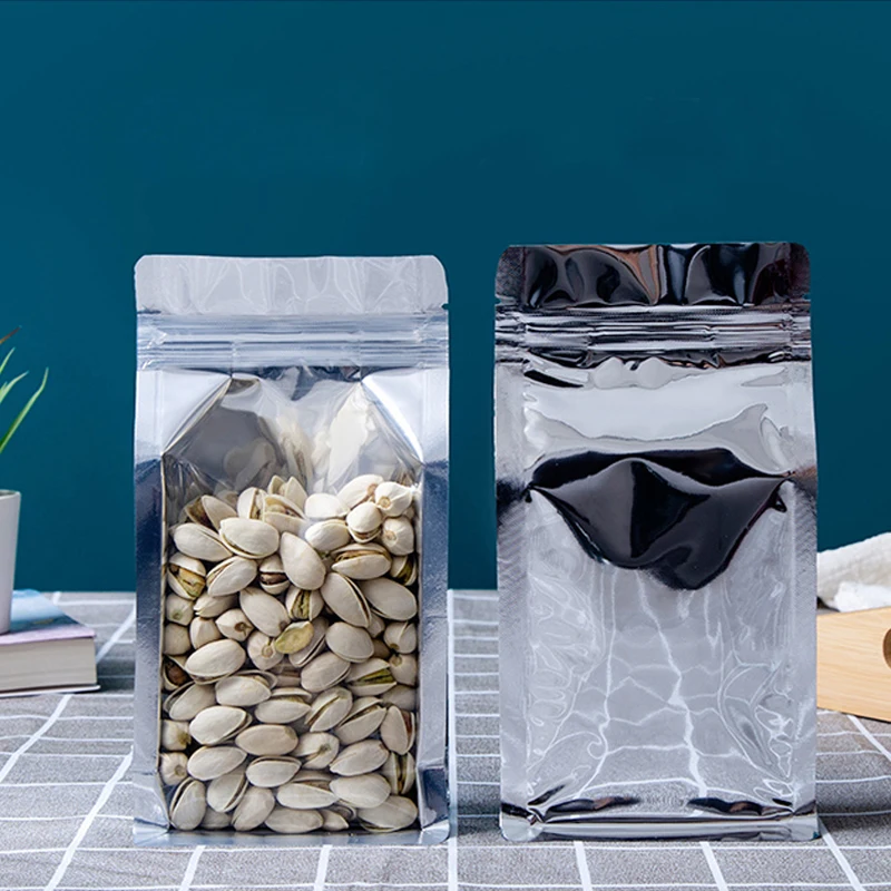 

Изготовленные на заказ алюминиевые восьмисторонние герметичные полупрозрачные пакеты на молнии с алюминиевым покрытием для упаковки конфет, орехов, пакетов для корма для домашних животных