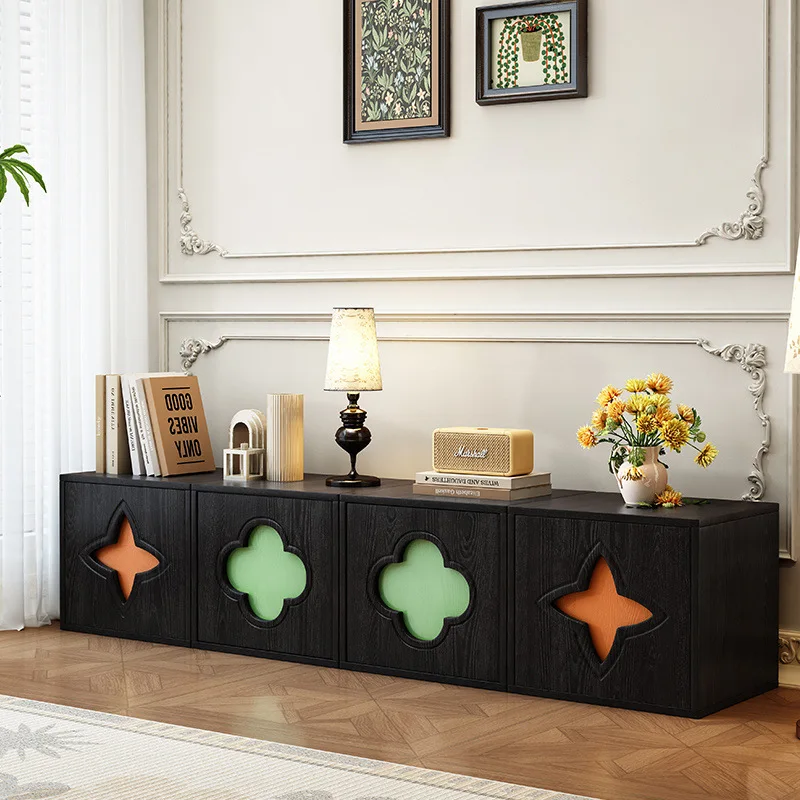 خزانة تلفزيون من الخشب الصلب بتصميم كلاسيكي مجاني لغرفة المعيشة وأريكة جانبية لتناول الطعام وخزانة جانبية لغرفة النوم وخزانة تخزين بجانب السرير #6