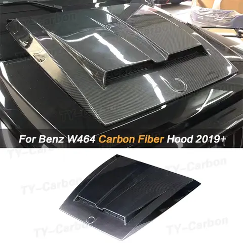 벤츠 G 클래스 W464 G350D G500 G55 G63 AMG 리얼 탄소 섬유 자동차 프론트 벤트 엔진 후드 커버, B 스타일 FRP 2019-2024