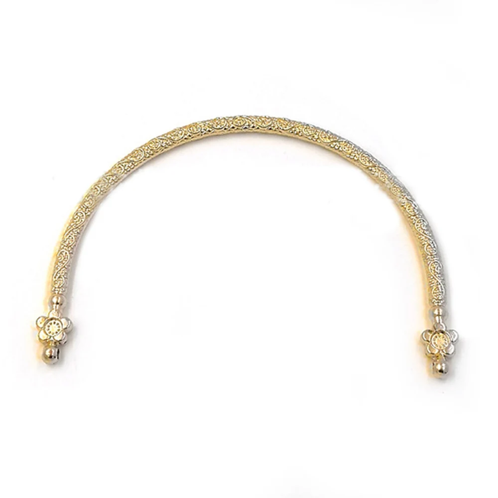 Fashion Round Handles Metal Bag Handles Patterned Wallet Luggage Accessories Bag Handles Delicate Decorative Patterned All-match