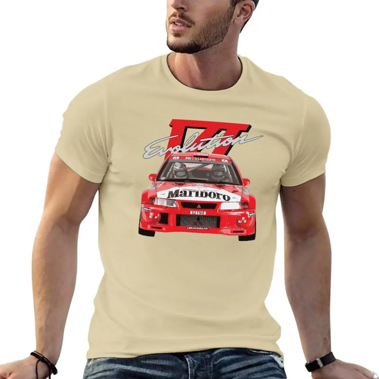 Evo 6 VI TME WRC RALLIART Mitsubish Evolution Enkei Tommi T-Shirt Summer Casual Clothes Plain T Shirt Mens Cottontop Tees