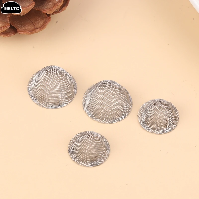 10Pcs Stainless steel Tobacco Pipe Metal Filter Ball Stainless Screen Pipes Tube Cap Filter Mesh Household Tobacco Accessories