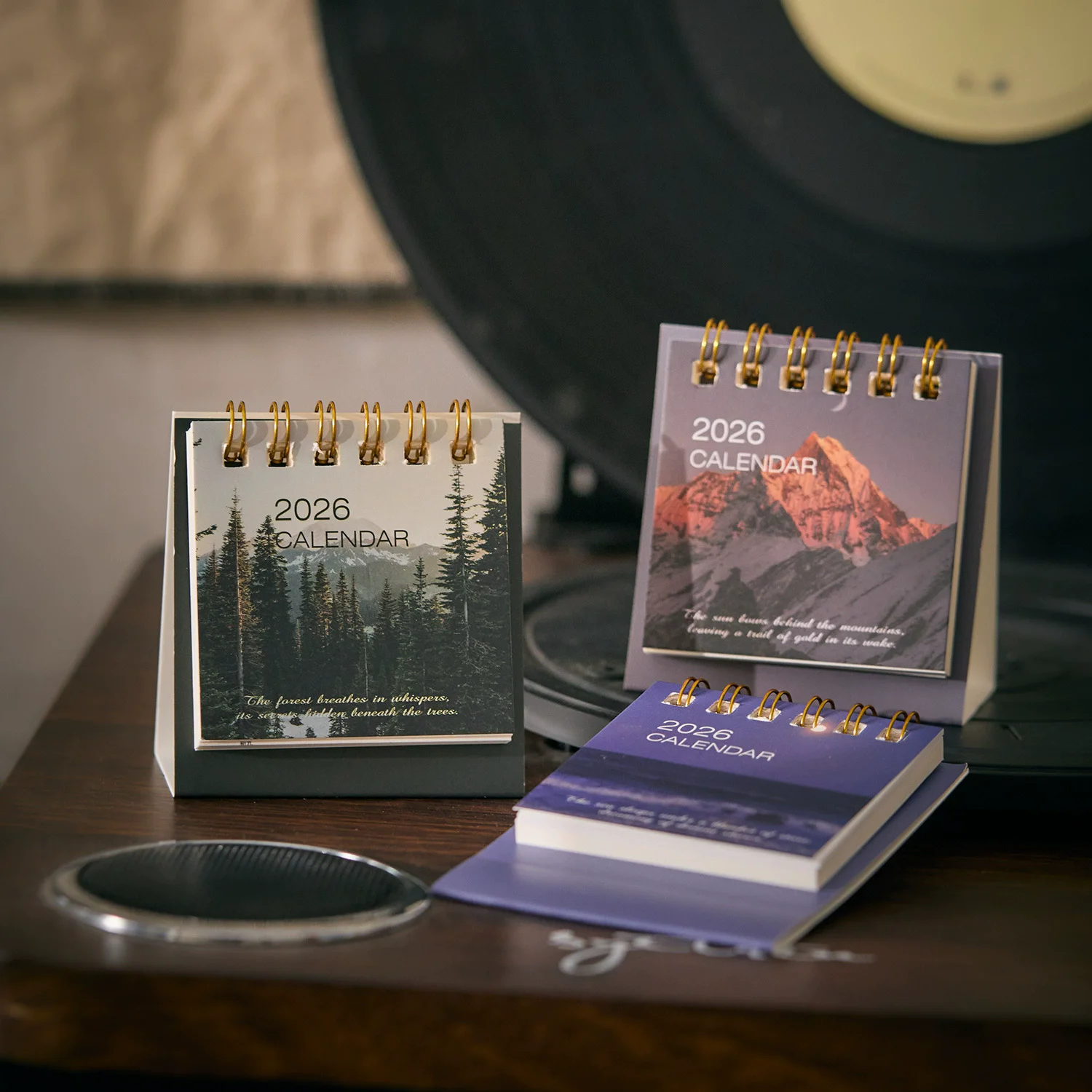 

2026 Daydream Starlight Series Mini Desk Calendar - Creative Scenery Desktop Decor Planner & Organizer Gift