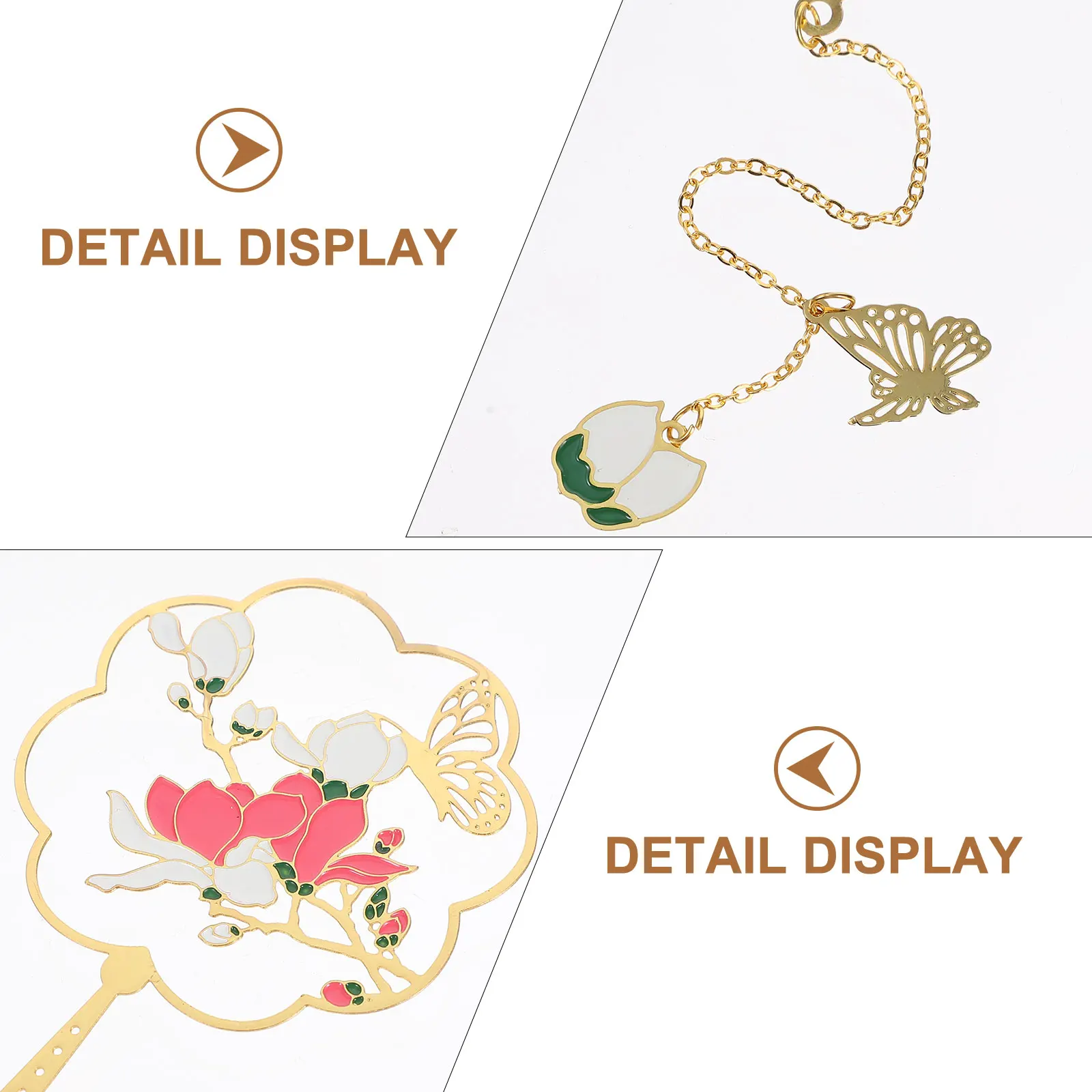 Marcapáginas retro Marcadores tradicionales prácticos para lectura colgante de estudiante ahuecados