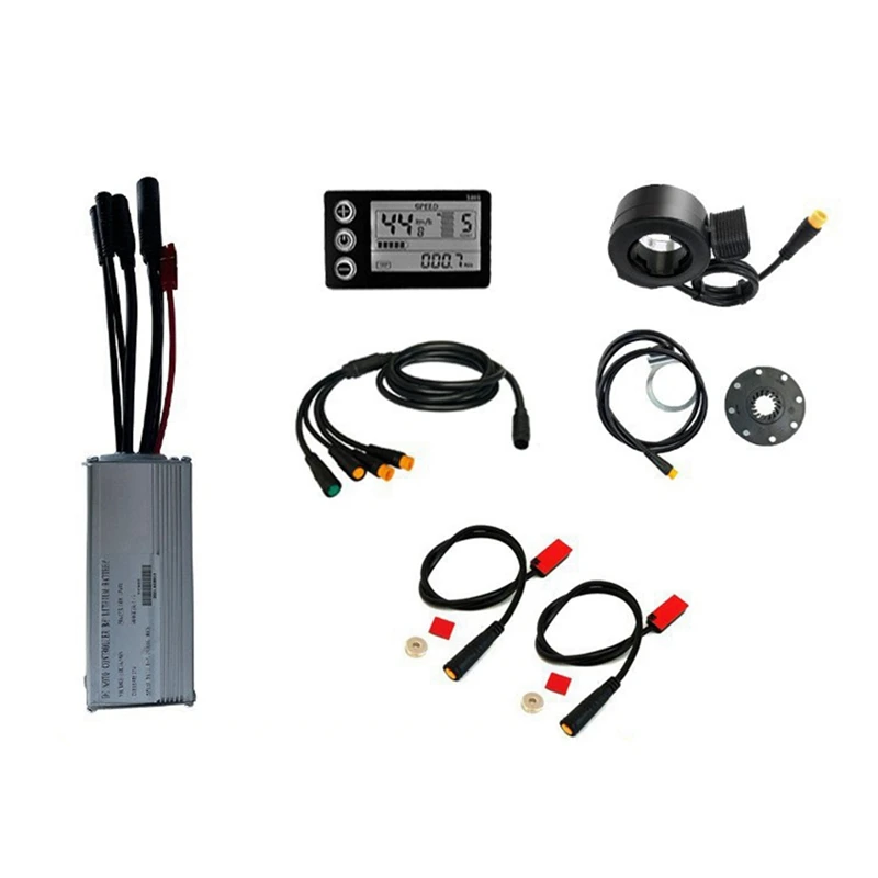 36V 48V 750W E-Bike 25A Sine Wave Brushless Controller Accessories Parts Component With S866 Display E-Bike Light Display