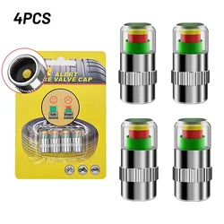 4 Pcs Car Tire Pressure Monitor Systems Valve Cap Sensor Indicator Tyre Pressure Sensor Pressure Gauge Replacement Parts