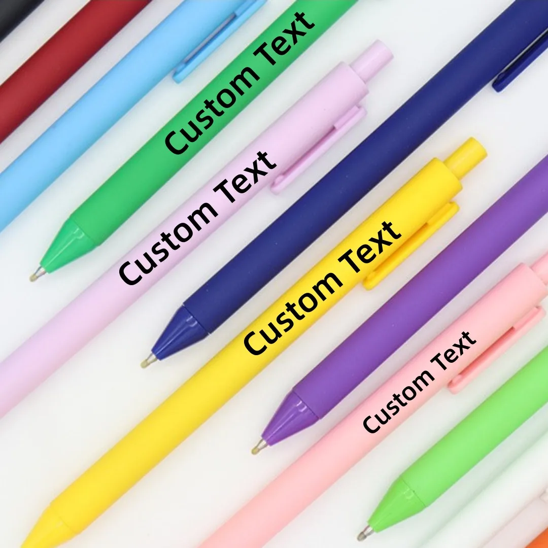 1pcs Personalized Names Text Retractable Ballpoint Pens Custom Colorful Pens Laser-Engraved Logos Gift For Friend Wholesale