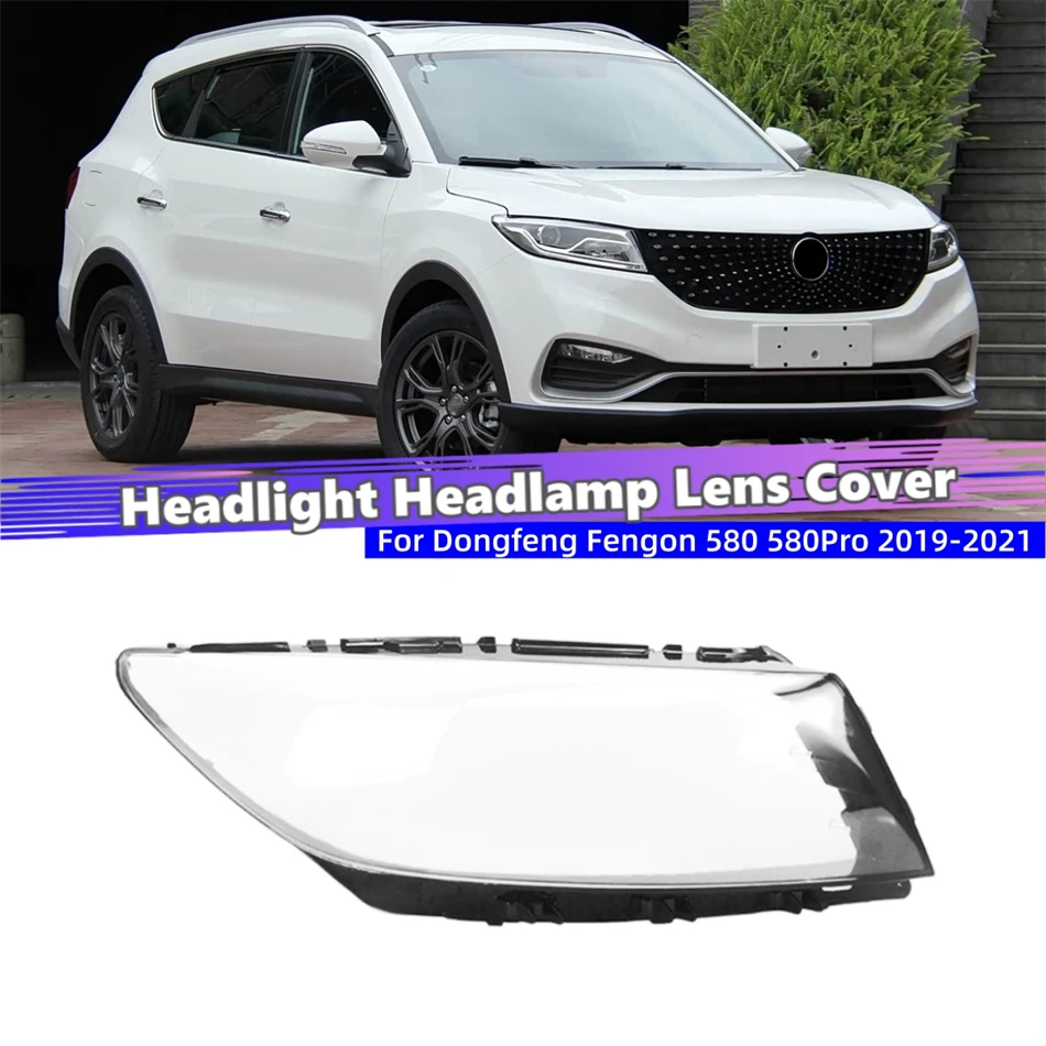 For Dongfeng Fengon 580 580Pro 2019 2020 2021 Car Gadgets Lampshade Headlight Lens Car Front Headlight Lens Cover Lights Shell