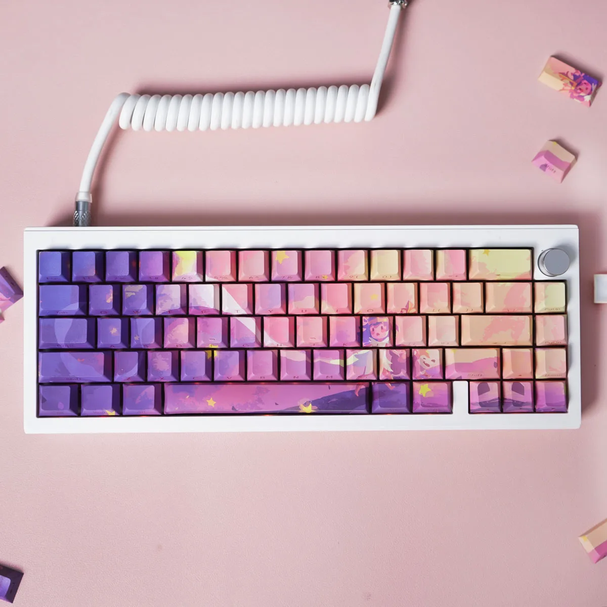 129 keys Polaris Theme side translucent mechanical keyboard keycap PBT material cherry Profile for mechanical keyboard